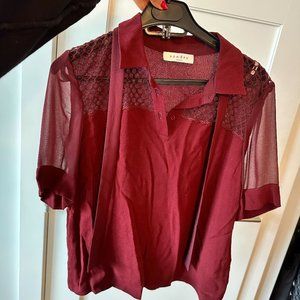 Sandro Maroon Top
